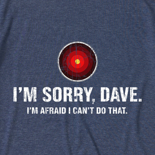 HAL Sorry Dave Quote Ultra Soft Heather Tee