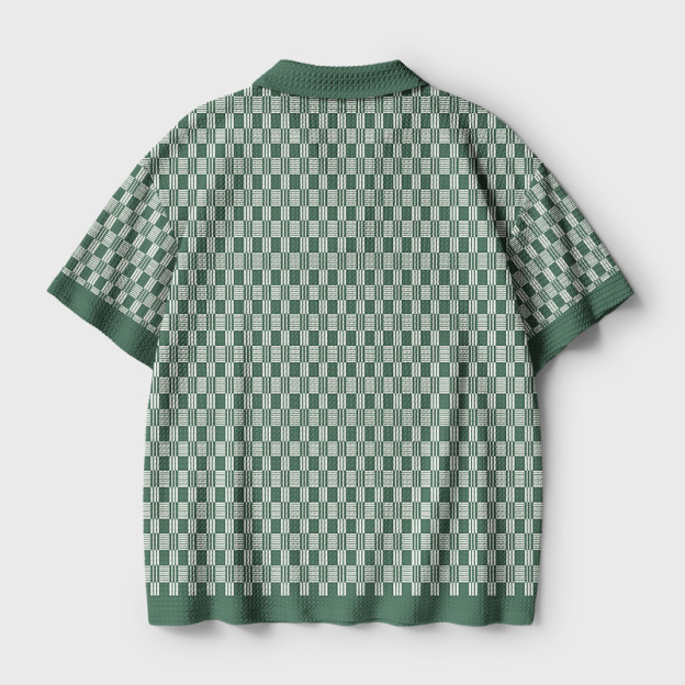 80 Cotton 20 Hair Geek Crochet Polo Shirt