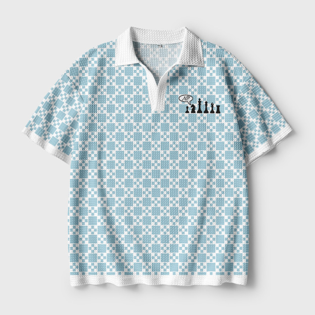 Chess Knight Shout No Geek Crochet Polo Shirt