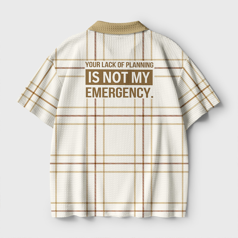 Not My Emergency Geek Crochet Polo Shirt