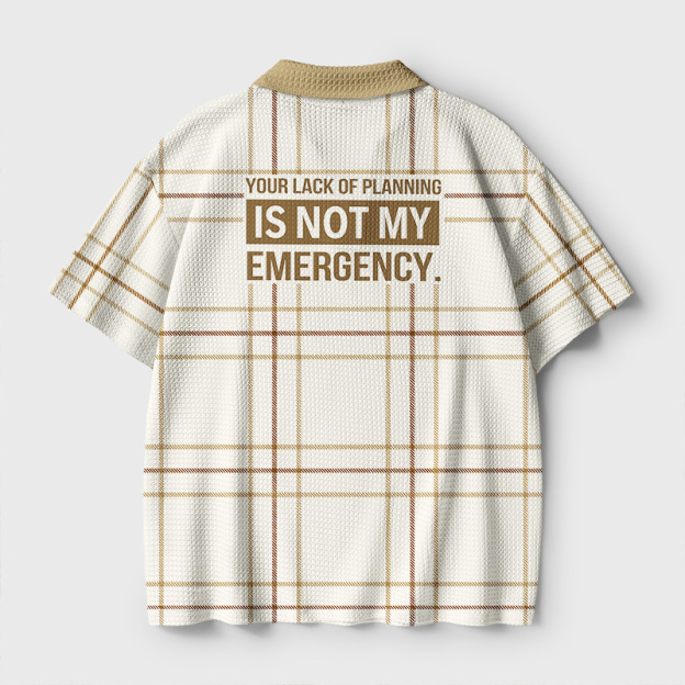 Not My Emergency Geek Crochet Polo Shirt