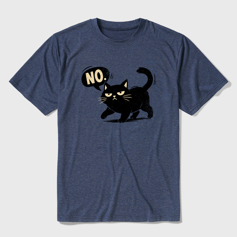 Black Cat Says No Ultra Soft Heather Tee
