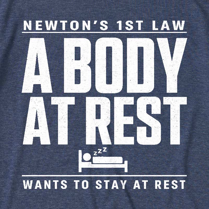 Newton's First Law Geek Ultra Soft Heather Tee