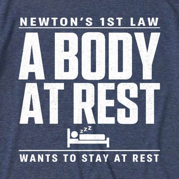 Newton's First Law Geek Ultra Soft Heather Tee