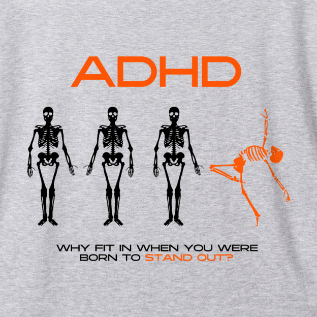 ADHD Awareness Geek Dolman Sleeve V-Neck Shirt