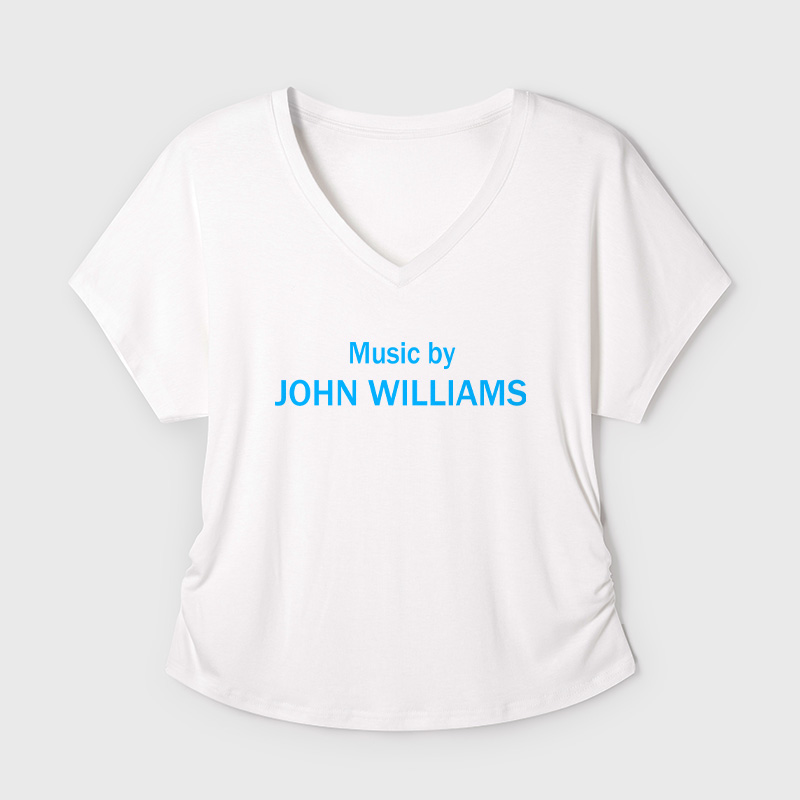 Music by John Williams Geek Dolman Sleeve V-Neck Shirt