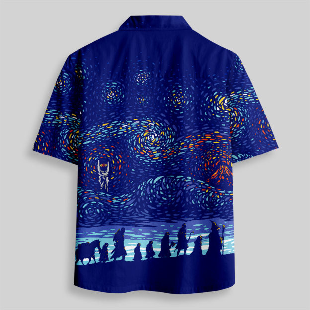 Starry Night Hiking Club Button Up Pocket Shirt