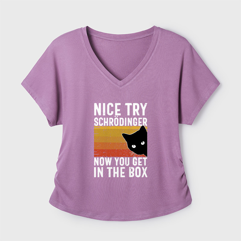 You Get Schrodinger's Cat Geek Dolman Sleeve V-Neck Shirt