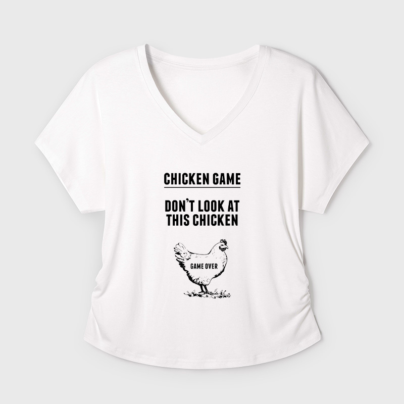 Chicken Game Geek Dolman Sleeve V-Neck Shirt