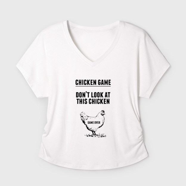 Chicken Game Geek Dolman Sleeve V-Neck Shirt