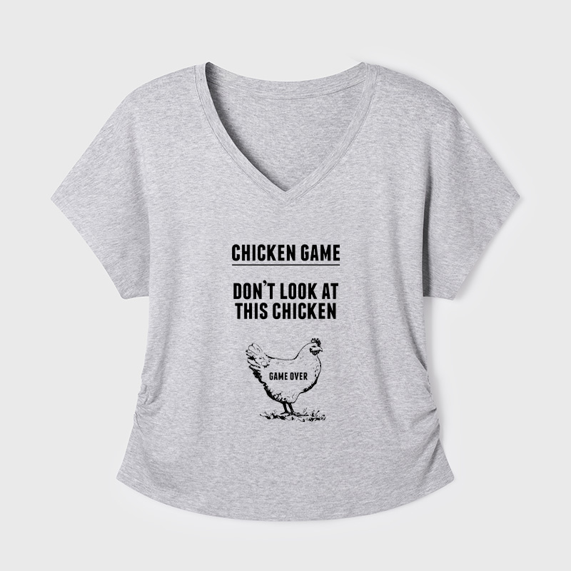 Chicken Game Geek Dolman Sleeve V-Neck Shirt