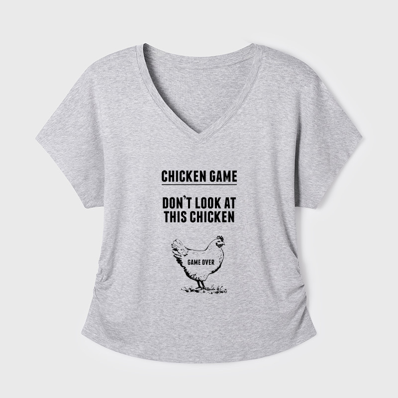 Chicken Game Geek Dolman Sleeve V-Neck Shirt