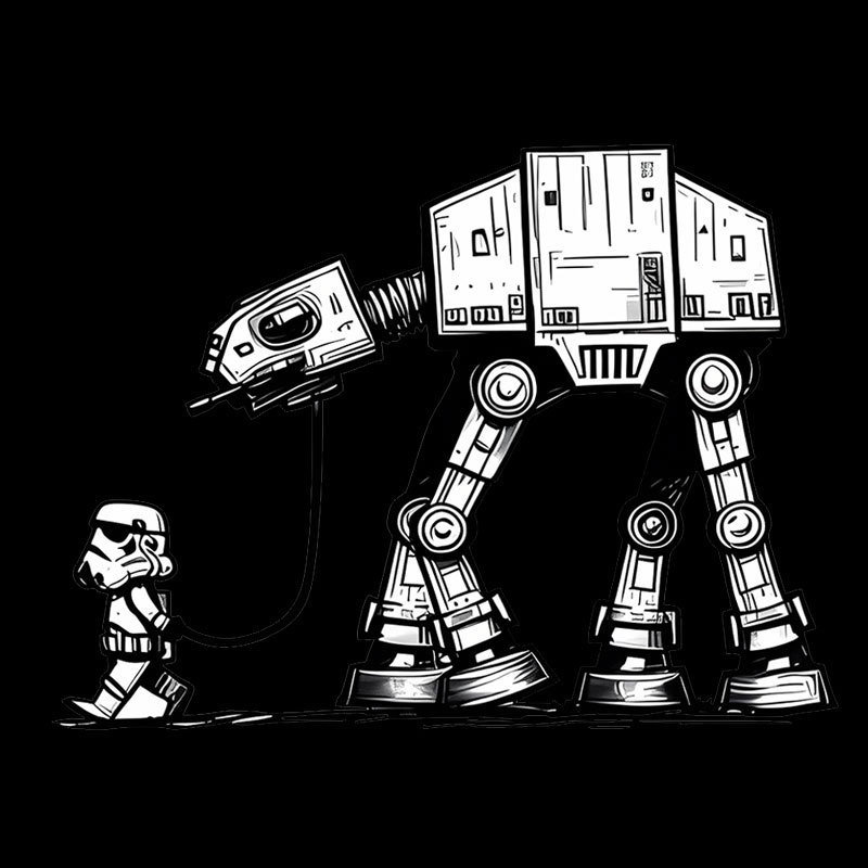 Empire Robot Dog-Star Battles Geek T-Shirt