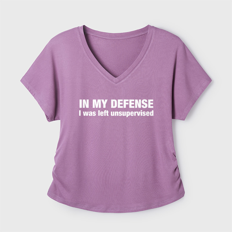 I Was Left Unsupervised Geek Dolman Sleeve V-Neck Shirt
