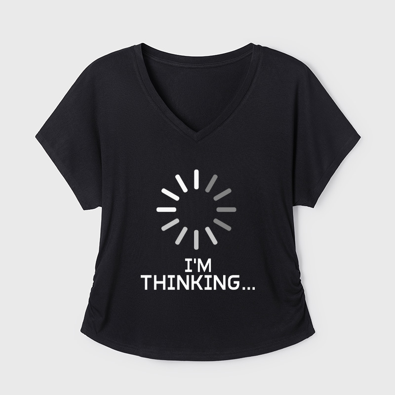 Geeksoutfit I'm Thinking Loading Women's V-Neck T-shirt for Sale