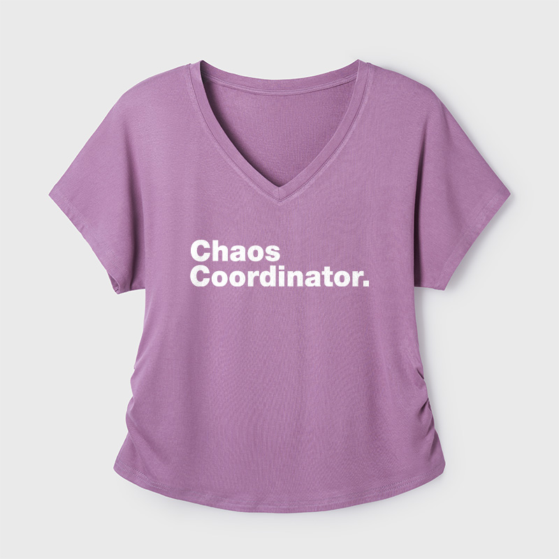 Chaos Coordinator Geek Dolman Sleeve V-Neck Shirt
