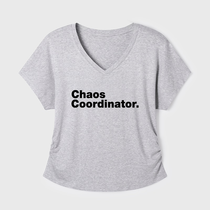 Chaos Coordinator Geek Dolman Sleeve V-Neck Shirt