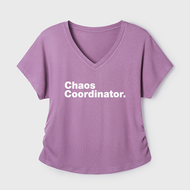 Chaos Coordinator Geek Dolman Sleeve V-Neck Shirt