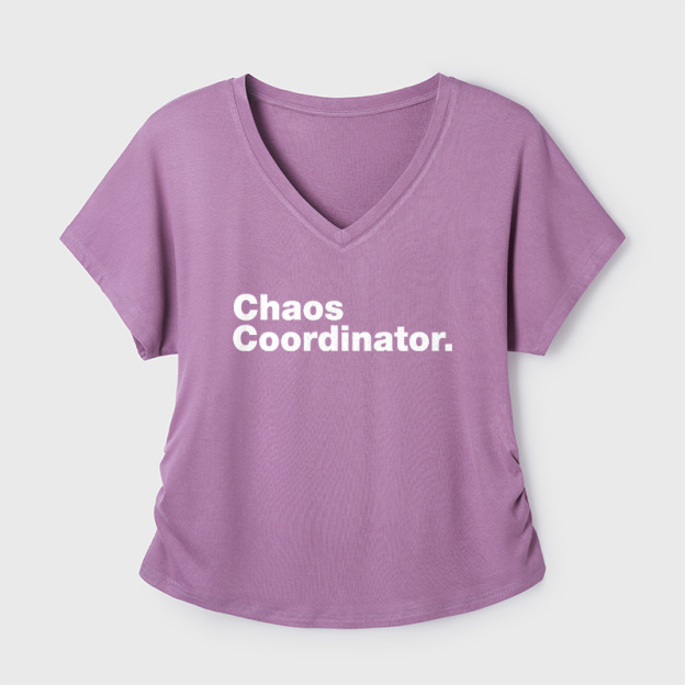 Chaos Coordinator Geek Dolman Sleeve V-Neck Shirt