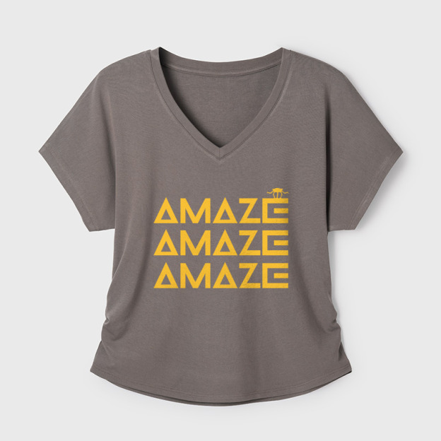 Amaze Rocky Geek Dolman Sleeve V-Neck Shirt