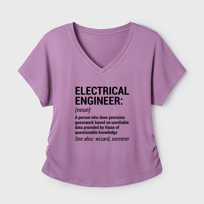 Funny Electrical Engineer Geek Dolman Sleeve V-Neck Shirt