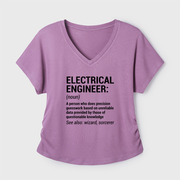 Funny Electrical Engineer Geek Dolman Sleeve V-Neck Shirt