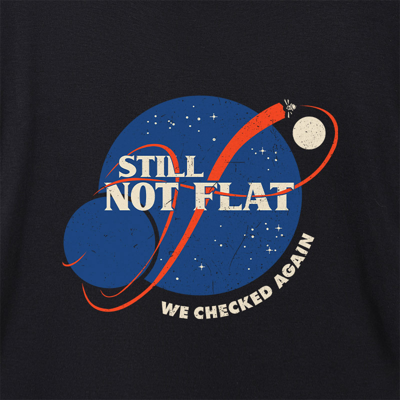 Still Not Flat Geek Dolman Sleeve V-Neck Shirt