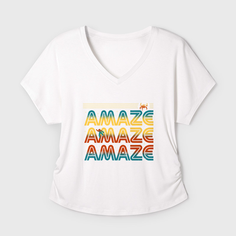 Vintage Amazing Geek Dolman Sleeve V-Neck Shirt