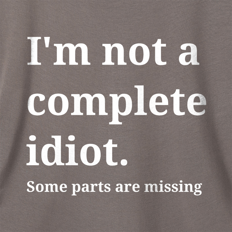 Funny Idiot Self-Mockery Sarcastic Geek Dolman Sleeve V-Neck Shirt
