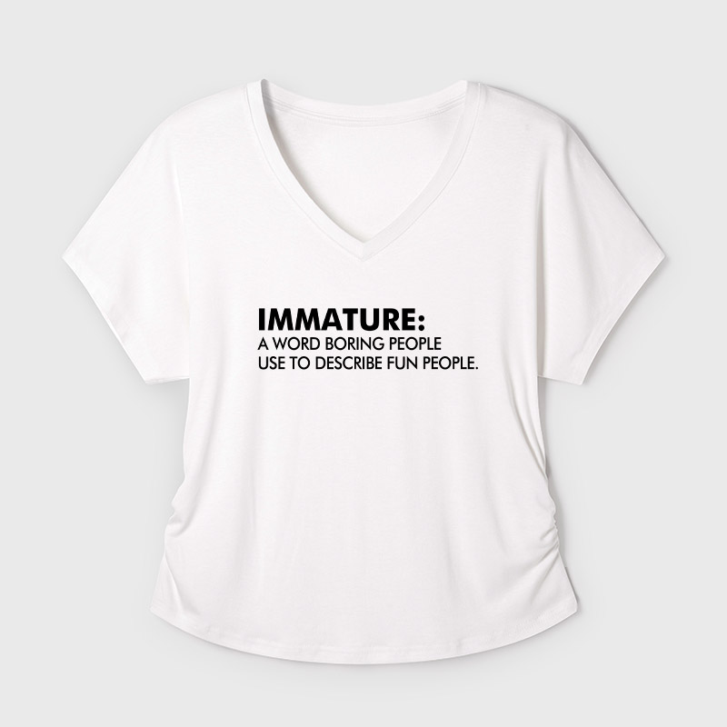 Maturity Misunderstood Geek Dolman Sleeve V-Neck Shirt