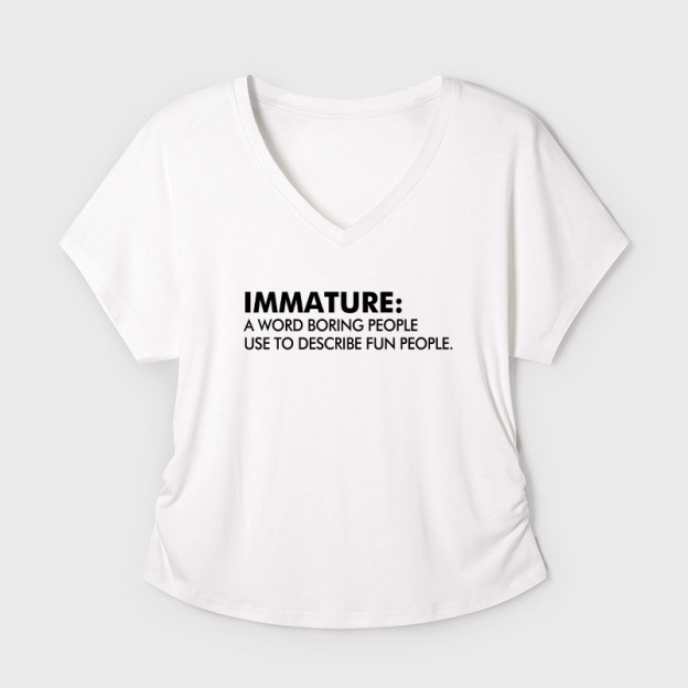 Maturity Misunderstood Geek Dolman Sleeve V-Neck Shirt