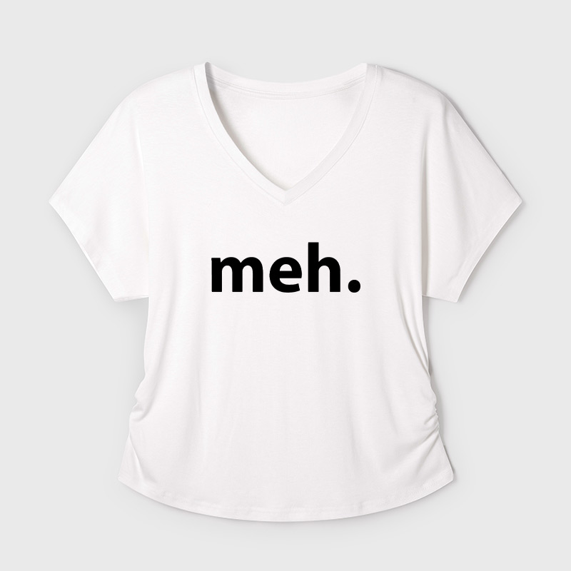 Meh Geek Dolman Sleeve V-Neck Shirt