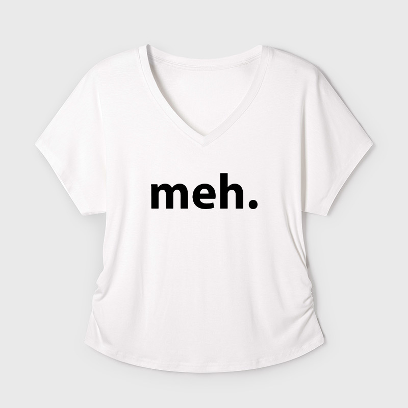 Meh Geek Dolman Sleeve V-Neck Shirt