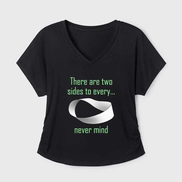 Mobius FTW Geek Dolman Sleeve V-Neck Shirt