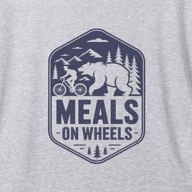 Natural Meals On Wheels Geek Dolman Sleeve V-Neck Shirt