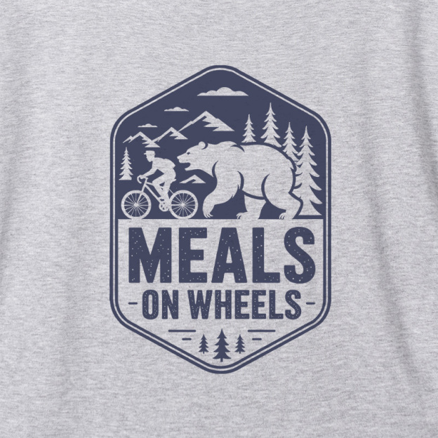 Natural Meals On Wheels Geek Dolman Sleeve V-Neck Shirt