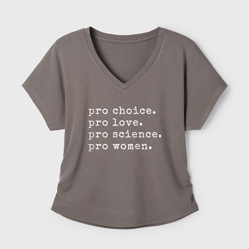 Pro Choice Geek Dolman Sleeve V-Neck Shirt