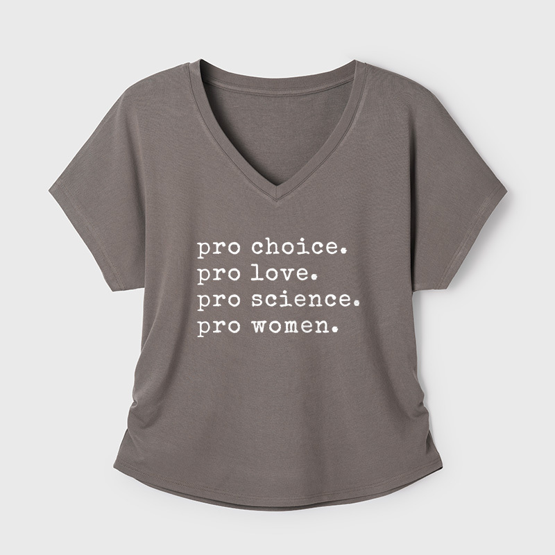 Pro Choice Geek Dolman Sleeve V-Neck Shirt
