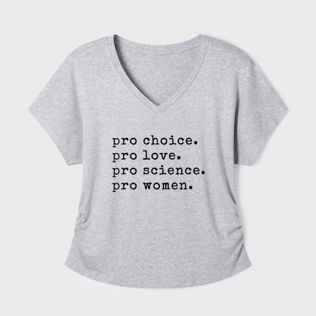 Pro Choice Geek Dolman Sleeve V-Neck Shirt