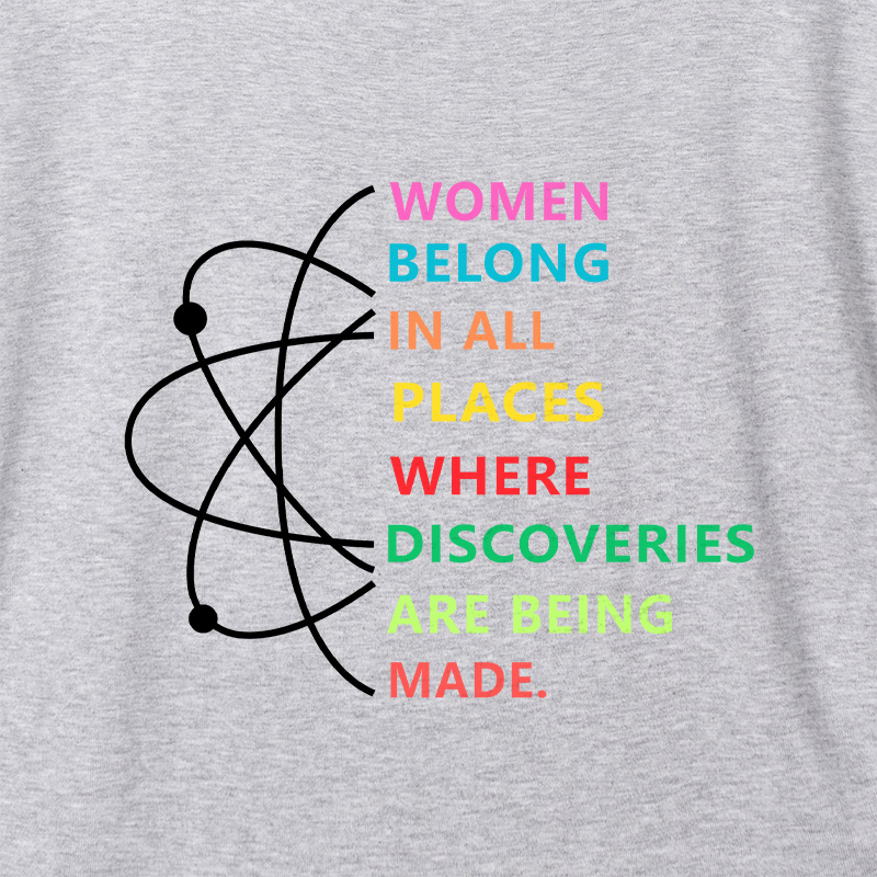 Women Belong In Science Geek Dolman Sleeve V-Neck Shirt