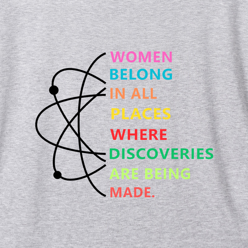 Women Belong In Science Geek Dolman Sleeve V-Neck Shirt
