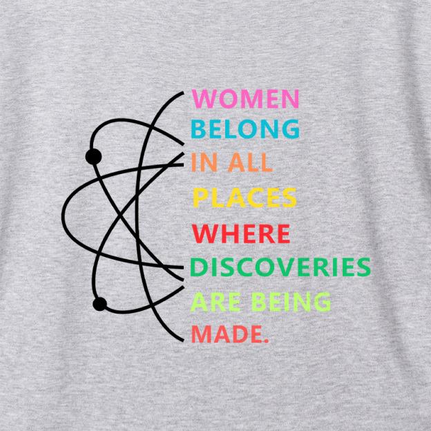 Women Belong In Science Geek Dolman Sleeve V-Neck Shirt