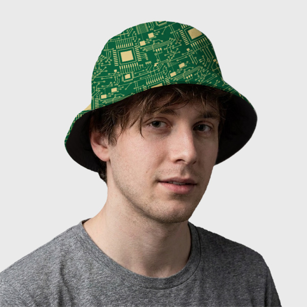 Technology Sense Circuit Board Geek Bucket Hat