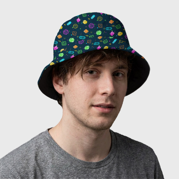 Colorful DND Dice RPG Geek Bucket Hat
