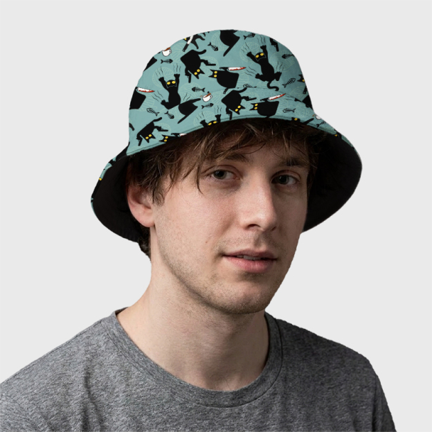 Naughty Kitten Geek Bucket Hat
