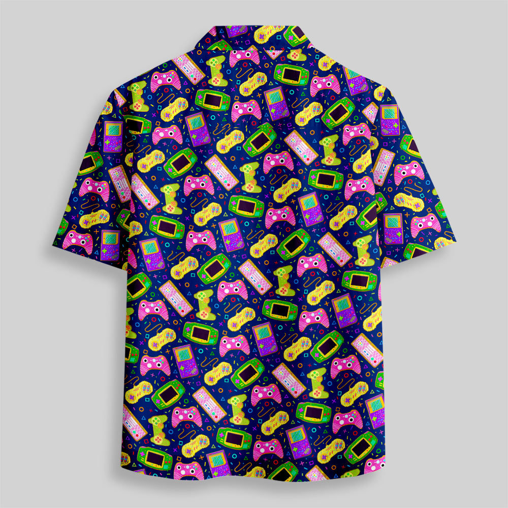 Sugar Cookie Game Controller Button Up Pocket Shirt