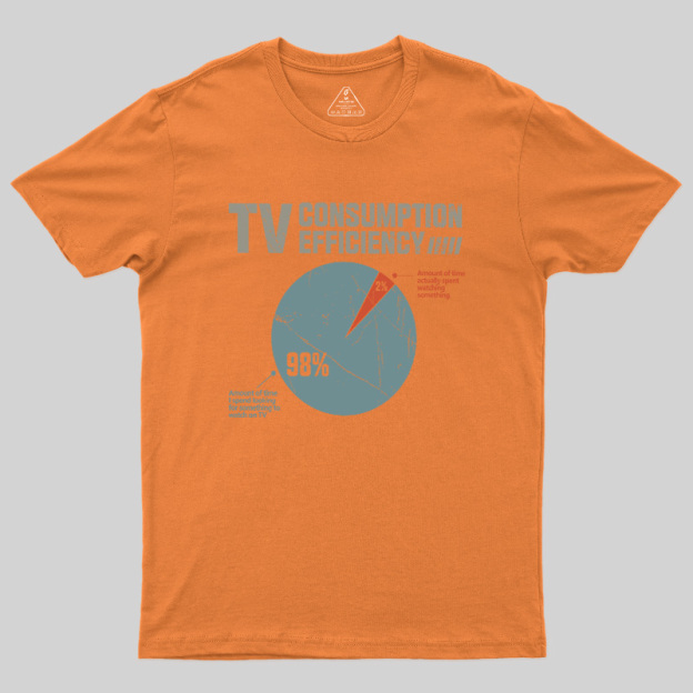 TV Consumption Efficiency Geek T-Shirt