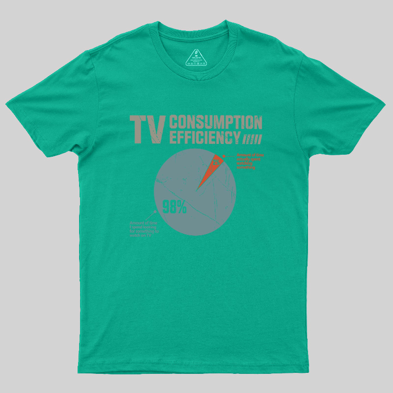 TV Consumption Efficiency Geek T-Shirt