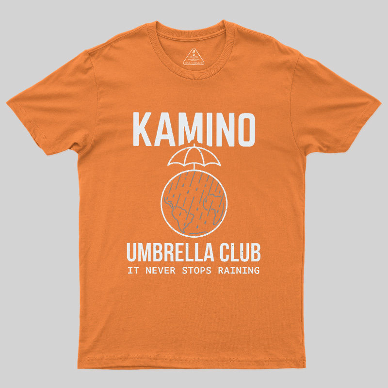 Never Stops Raining Umbrella Club Geek T-Shirt