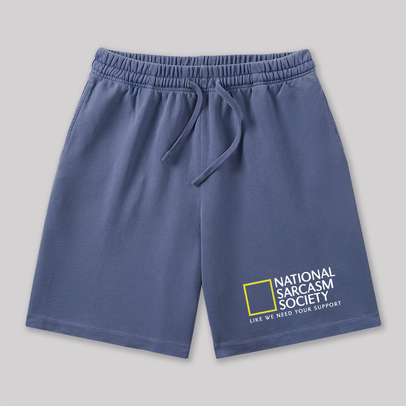 National Sarcasm Society Geeky Washed Shorts